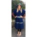 beach poncho navy peacock