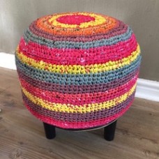 Sunset plarn tyre ottoman