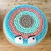 Crochet fun kids pink ottoman