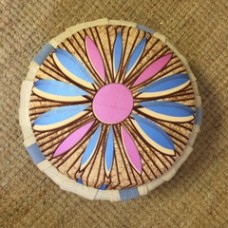 Kids fun pink ottoman
