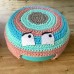 Crochet fun kids pink ottoman
