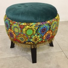 Jade Velvet Storage ottoman