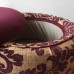 Burgundy storage ottoman
