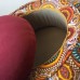 Velvet Topped Red Storage ottoman