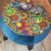 Green and glass side table