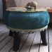 Green and glass side table