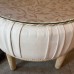White vynal side table